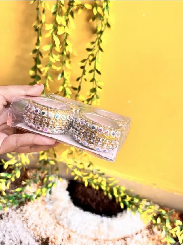 Silver-Tone Embellished Candle Duo