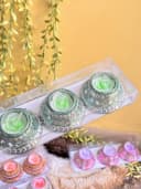 Green Rose Candle Trio 1