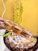 Gold-Tone Embellished Candle Set 1