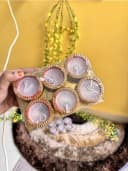 Gold-Tone Embellished Candle Set 2