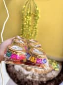 Multicolour Embellished Candle Set 2