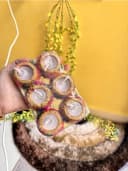 Multicolour Embellished Candle Set 3