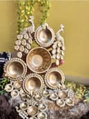 Gold-Tone Six-Light Pooja Centrepiece 2